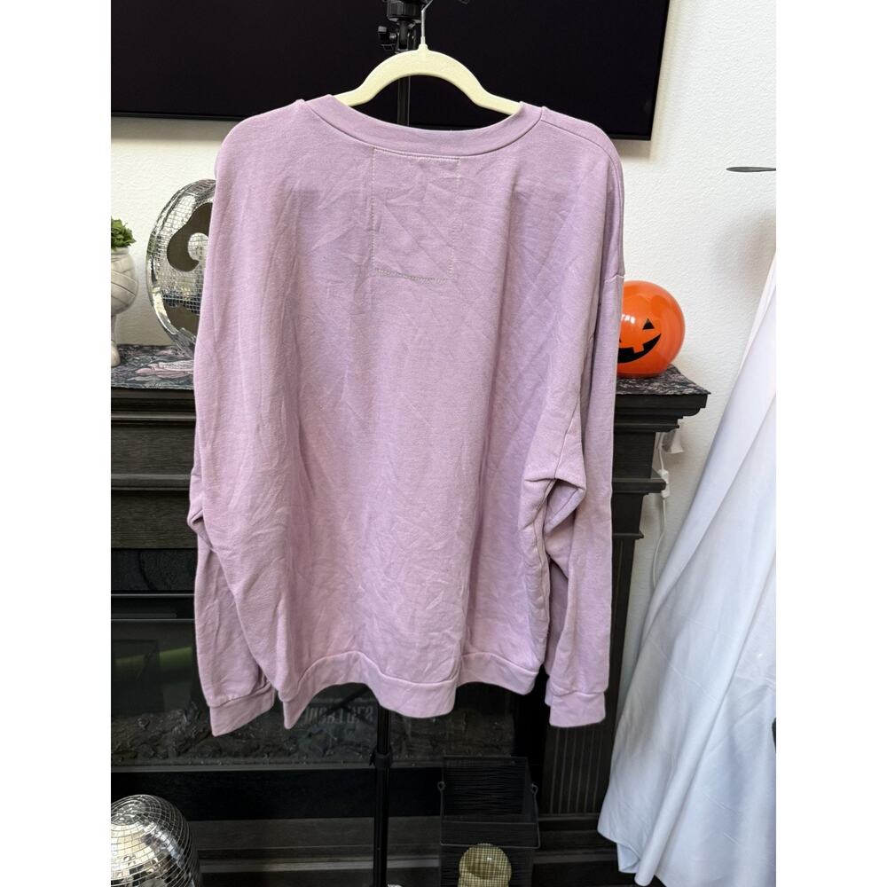 Aviator Nation Rainbow Heart Purple Women's XL Crewneck Sweatshirt Pullover - Picture 4 of 4
